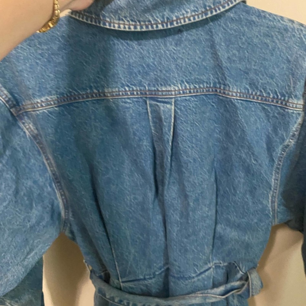 ASOS Denim Button Up Long Sleeve Dress Size 10P - Picture 10 of 11